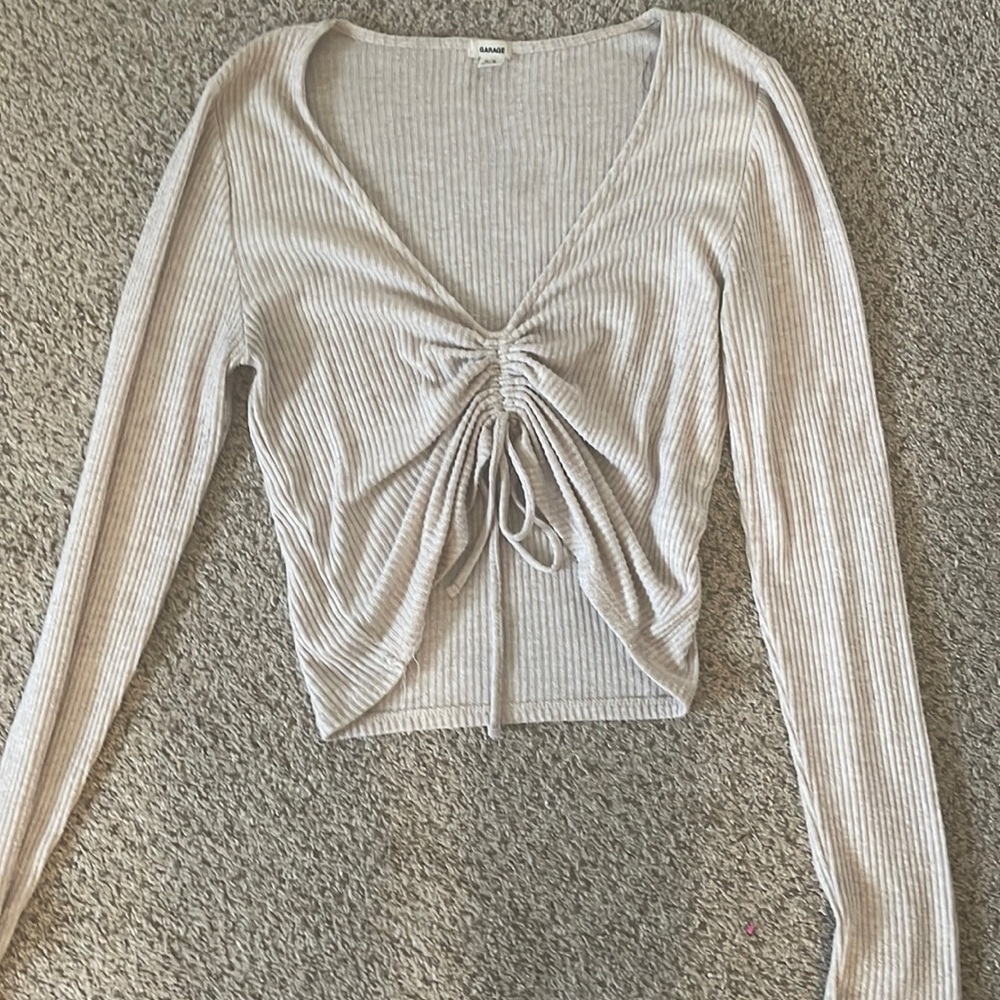 GARAGE long sleeve light pink shirt size M